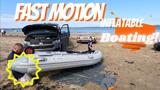 seapro inflatable fast motion with air pump with GKJFISHING [upl. by Lehcear]