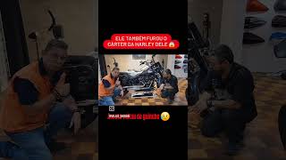 Ele também furou o Cárter da sua Harley Davidson e voltou de guincho [upl. by Patience336]