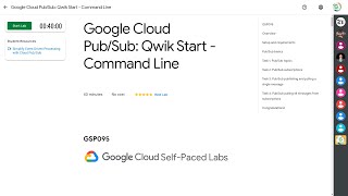 Google Cloud PubSub Qwik Start  Command Line  GSP095  Arcade 2024  Google Cloud  qwiklabs [upl. by Orimar]