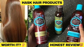 Hask Argan Oil Shampoo And Conditioner  Hask 5 in 1 leave on spray  Hask Hair Products [upl. by Nyrem]