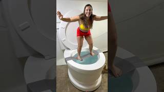 STANDING Up on 100 Layers of Duct Tape on Worlds Biggest Toilet shorts [upl. by Birgitta]