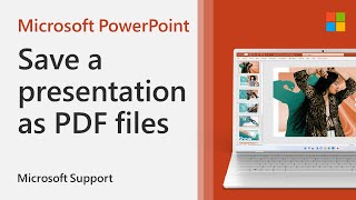 Convert PowerPoint to PDF  Microsoft [upl. by Yerfoeg]