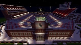 Gaylord Family  Oklahoma Memorial Stadium  Minecraft Creative Build [upl. by Hesta]