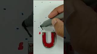 PLOTTING MAGNETIC FIELD LINES AROUND A USHAPED MAGNET  PHYSICS DEMO  MAGNETISM [upl. by Evaleen]