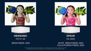 ViewSonic PX7474K vs Epson HC 3200 CA [upl. by Ydnar]