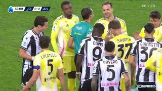 😲⚽️ ¡GOL ANULADO A KEINAN DAVIS  Udinese vs Juventus  SerieAenFOX [upl. by Nyleve]