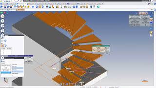 Ajuster un balancement descalier demi tournant avec TopSolidSteel [upl. by Kavita]