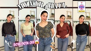 Myntra Tops Haul ðŸŽ€  HUGE EOR SALE  5090 OFF ðŸ˜±  Tanisha Madhok myntrafinds myntraeors [upl. by Ecirtam]