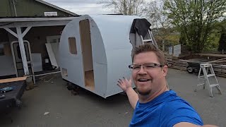 Siding and roofing completed teardrop camper part 7 [upl. by Christan]