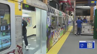 New marijuana dispensary in Queens features an NYC subway theme [upl. by Aramenta]