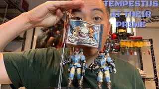 Unboxing amp Review of JoyToy x Warhammer 40K Astra Militarum Tempestus Scions Command Prime amp Banner [upl. by Ahsenad]