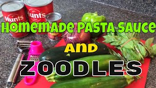 🙃Were making Zoodles and Homemade Pasta Sauce🙃 [upl. by Harras]