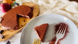 chocolate apple mousse cake  2 ingredients viral chocolate mousse cake  No bake cake recipe [upl. by Nnaeirrac]