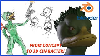 How I made a 3d character in Blender EASY  My workflow [upl. by Gardiner]