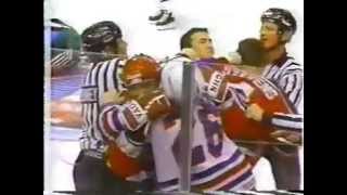 Rangers Devils line brawl April 21 1992 [upl. by Trebmer531]