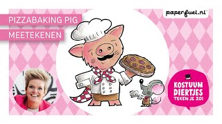 Pizzabaking pig tekenen met Karin Luttenberg [upl. by Kisung904]