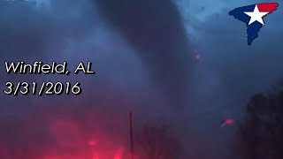 Winfield AL Tornado Dissipates Directly Overhead 3312016 J [upl. by Joseito]