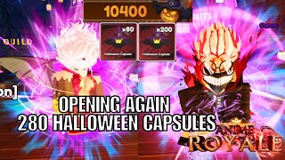 OPENING AGAIN 280 HALLOWEEN CAPSULES AND COMPLETE ALL MYTHICAL UNITS  Anime Royale Indonesia [upl. by Oleusnoc756]