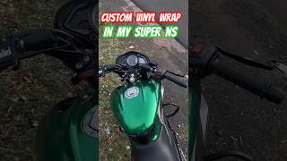 CUSTOM VINYL WRAP AT HOME NS 160 MODIFICATION 🫨 ns200 ns160 shorts shortsfeed modified viral [upl. by Atirys244]