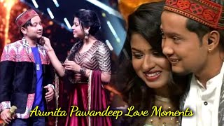 Arunita Pawandeep Love Moments  Indian Idol 2021  Arunita Pawandeep Songs 😍 [upl. by Emelita348]