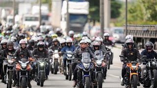 Brasilien MotorradStau für Christus und Bolsonaro [upl. by Ainaj]