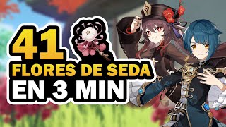 🌺FLORES DE SEDA  41 EN 3 MINUTOS Como ENCONTRARLOS facilmente  GENSHIN IMPACT ESPAÑOL [upl. by Enerehs]