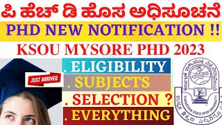 KSOU MYSORE PHD ENTRANCE 202324  ಕರ್ನಾಟಕ ರಾಜ್ಯ ಮುಕ್ತ ವಿಶ್ವವಿದ್ಯಾಲಯ ಮೈಸೂರು ಪಿಹೆಚ್ಡಿ ಅಧಿಸೂಚನೆ 2023 [upl. by Notlaw]