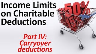 Income Limits on Charitable Deductions 4 Carryover Deductions Updated [upl. by Ylime]