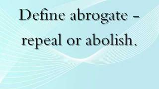 Define abrogate [upl. by Maiah67]