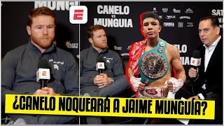 CANELO ÁLVAREZ presiente mucha acción vs JAIME MUNGUÍA pero cree que lo acabará rápido  ESPN Boxeo [upl. by Burbank]