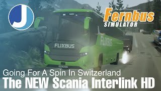 The NEW Scania Interlink HD  Fernbus Coach Simulator  Geneva To Luzern [upl. by Bogusz]