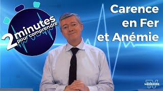 Carence en Fer et Anémie  2 minutes pour comprendre [upl. by Prowel]