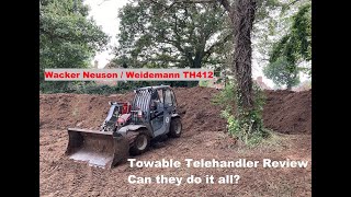 Wacker Newson Weidemann TH412 Towable Telehandler Review [upl. by Nylsoj]