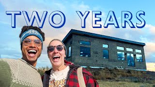 TWO YEAR TIMELAPSE  Couple Builds Their Own OffGrid House In Colorado Mountains [upl. by Merete]