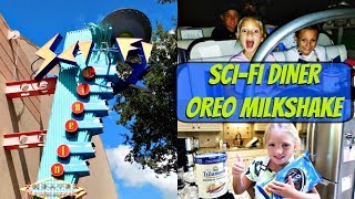 Disneys SCIFI DINER Oreo Cookie Milkshake  Cooking With Addie [upl. by Yessak970]