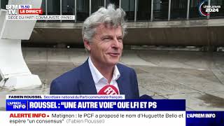 Fabien Roussel propose la candidature dHuguette Bello au poste de Première Ministre [upl. by Casey]