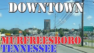 Murfreesboro  Tennessee  4K Downtown Drive [upl. by Emirak405]