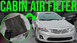 How to Replace Cabin Air Filter  Toyota Corolla 20092013 [upl. by Lasko]