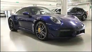 Porsche 911 Turbo S 2022 in Gentian Blue with Beige Interior [upl. by Zilvia]