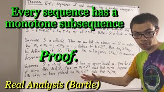 Prove that every sequence has a monotone subsequence ILIEKMATHPHYSICS [upl. by Araic]