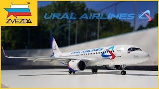 Сборка модели самолёта Airbus А320NEO ZVEZDA 7037 1144  Уральские Авиалинии [upl. by Luar670]