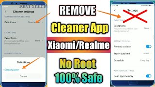 How to Remove Mi Cleaner app XiaomiMiRedmi PhonesNo RootSafe amp Secure [upl. by Nivloc368]