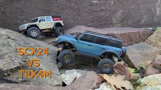 SCX24 Gladiator VS TRX4M Bronco Brass Mod Comparison [upl. by Kyle]