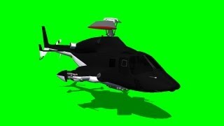 Airwolf Helicopter  green screen  free use [upl. by Edmee490]