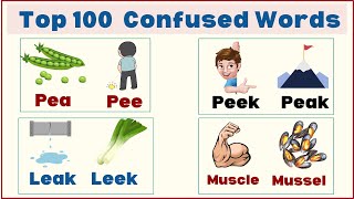 Lesson 64 Top 100 Commonly Confused Words In English  Learn Homophones with pictures english [upl. by Leeth]