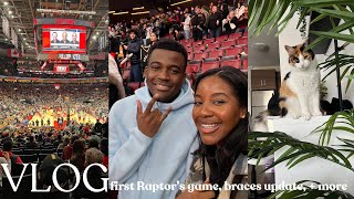 vlog  pulled over by the police first Toronto Raptors basketball game braces update and more [upl. by Emelina]