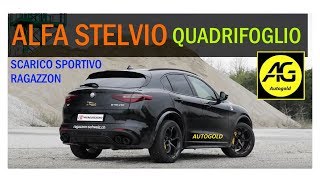 ALFA STELVIO Quadrifoglio  RAGAZZON marmitta scarico sportivo con valvole regolabili [upl. by Leay747]