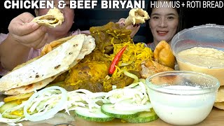 CHICKEN amp BEEF BIRYANI SAMOSA ROTI BREAD amp HUMMUS MUKBANG  MUKBANG PHILIPPINES  TAMIS BIRYANI [upl. by Lucila447]