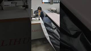 Curtain tape double needle sewing machine for curtain factory textiles [upl. by Anirtep243]