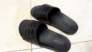 Adidas Womens Adilette Comfort Slide Sandals Review [upl. by Lareine]